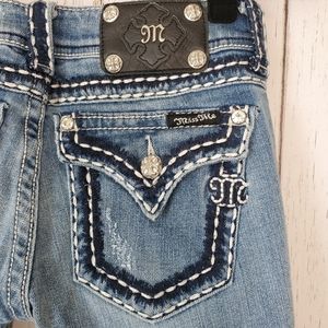 Miss Me JP5014 Distressed Boot Jeans HEMMED